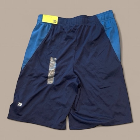 All in Motion Navy and Royal Blue Athletic Shorts large boys training bottom new - Picture 1 of 4